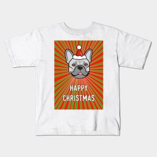 Frenchie Dog Christmas Greeting Kids T-Shirt